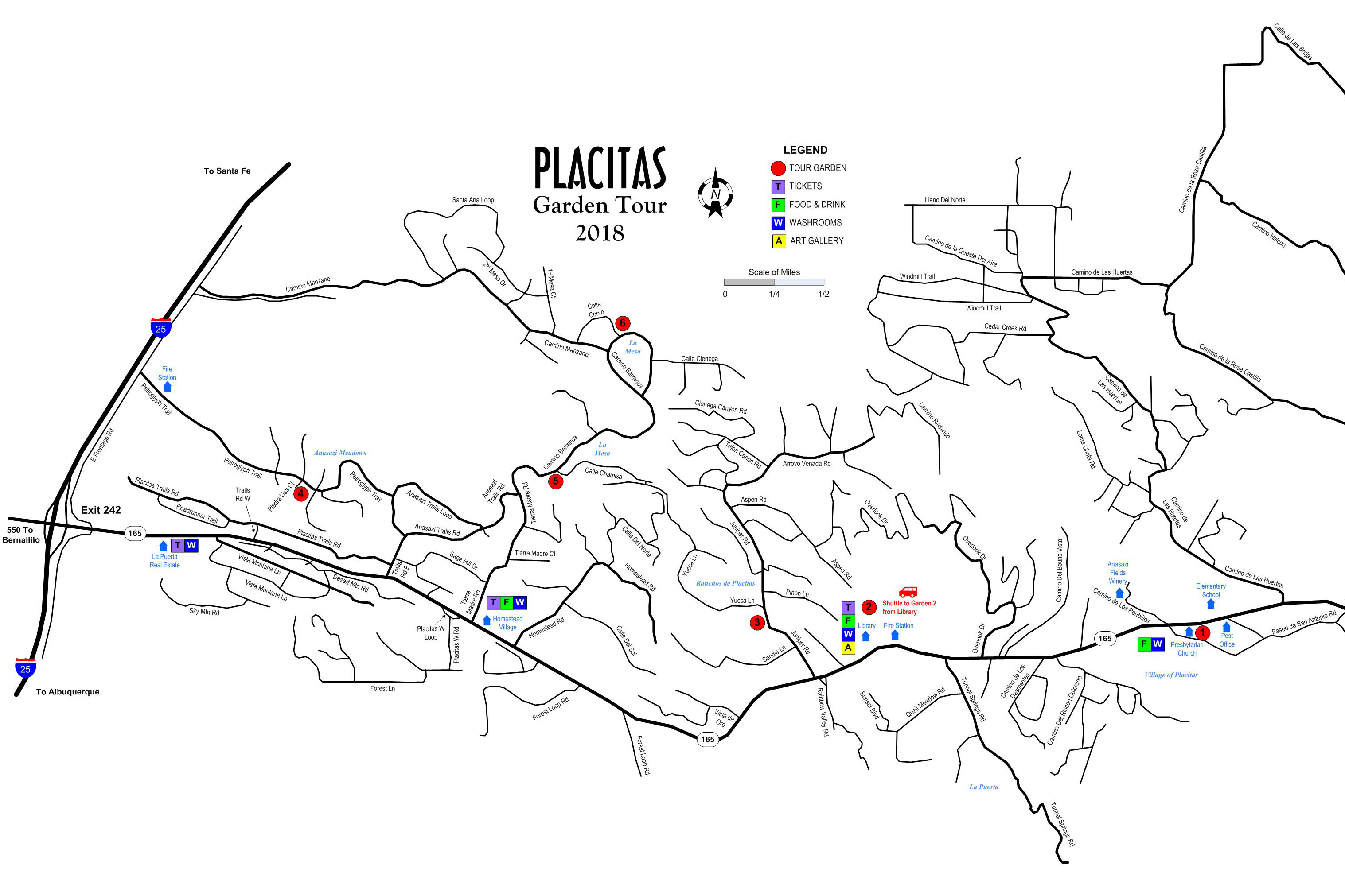 2018 Map Placitas Garden Tour